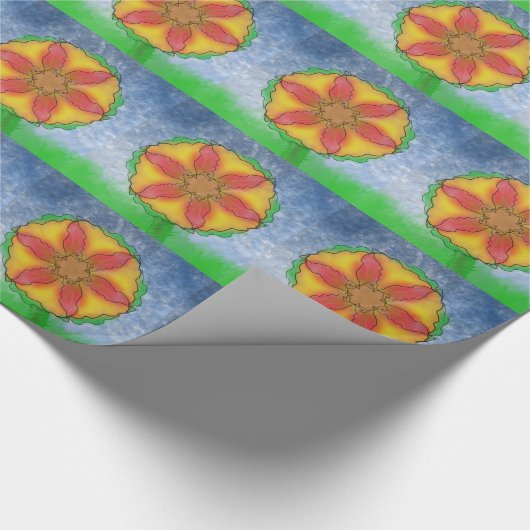 Ungerade Blume Geschenkpapier (Ecke)