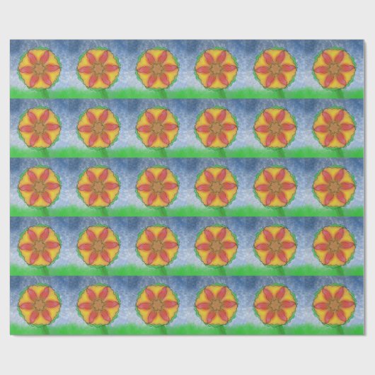 Ungerade Blume Geschenkpapier (Flach)