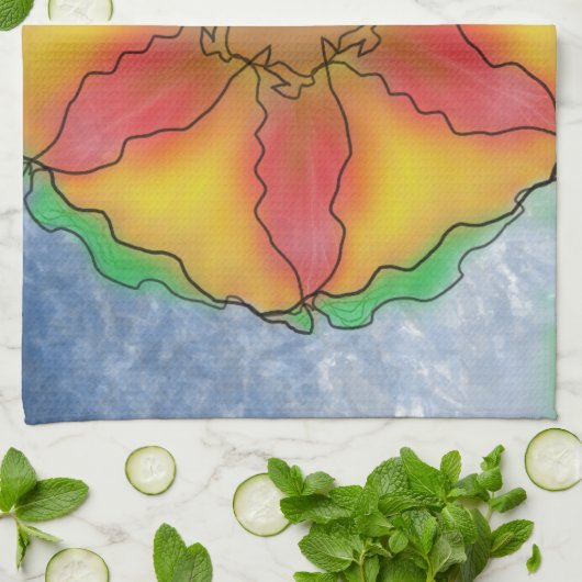 Ungerade Blume Handtuch (Gefaltet)