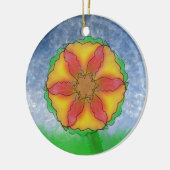 Ungerade Blume Keramik Ornament (Links)