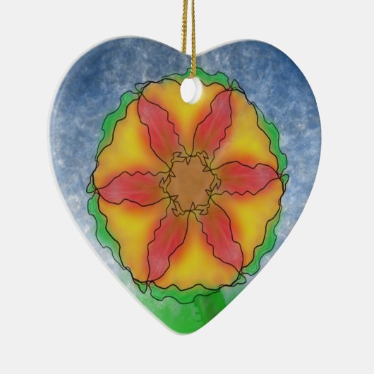 Ungerade Blume Keramik Ornament (Rechts)