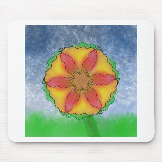 Ungerade Blume Mousepad (Vorne)