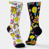 Ungerade 🤪, groovy, 90er, für coole Pickleballer Socken (Gewinkelt)