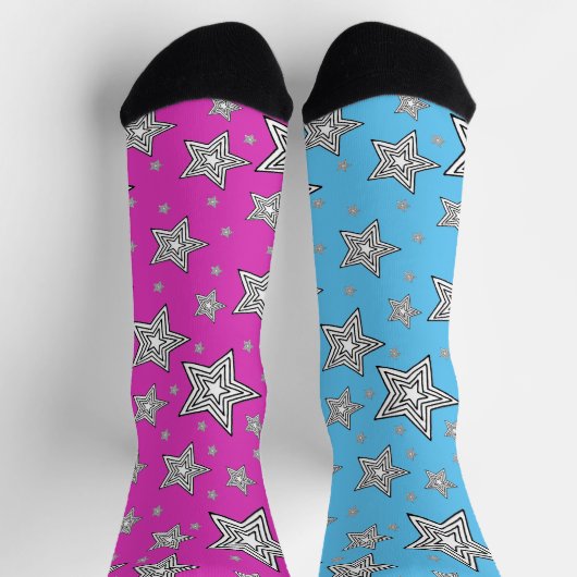 ungerade Socken mit Sternen (Oben)