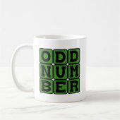 ungerade Zahl, mathematischer Begriff Kaffeetasse (Links)