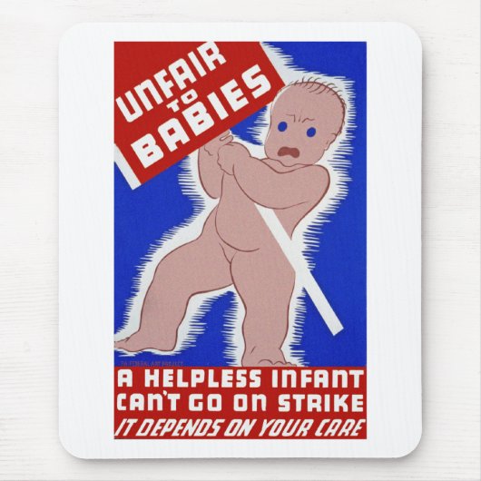 Ungerecht gegenüber Babys Mousepad (Vorne)