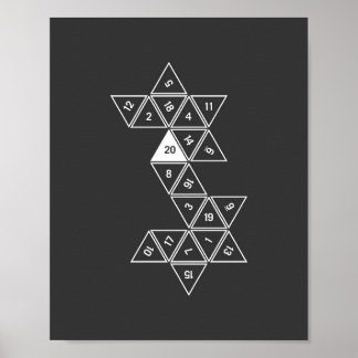 Ungerollt D20 Poster
