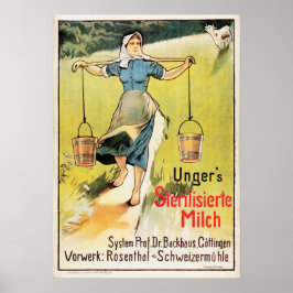 UNGER's sterilisierte pasteurisierte Milchkuh Poster