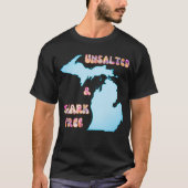 Ungesalzener Michigan ohne Haifischfisch T-Shirt (Vorderseite)