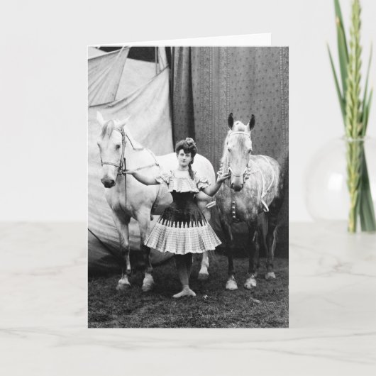 Ungesatteltes Mädchen: 1904 Karte (Vorderseite)