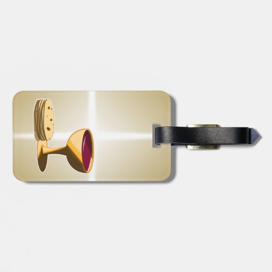 Ungesäuertes Brot und Wein Das letzte Abendessen O Gepäckanhänger (Rückseite horizontal)