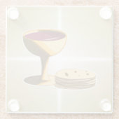 Ungesäuertes Brot und Wein Das letzte Abendessen O Glasuntersetzer (Rückseite)