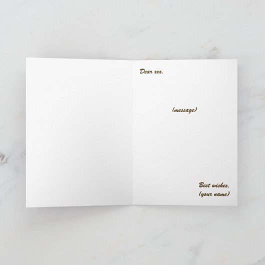 Ungesäuertes Brot und Wein Das letzte Abendessen O Karte (Innenseite)