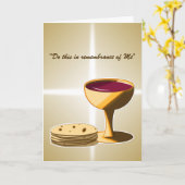 Ungesäuertes Brot und Wein Das letzte Abendessen O Karte (Gelbe Blume)