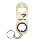 Ungesäuertes Brot und Wein Das letzte Abendessen O Mini Flaschenöffner (Vorderseite)