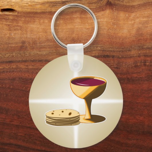 Ungesäuertes Brot und Wein Das letzte Abendessen O Schlüsselanhänger (Vorderseite)