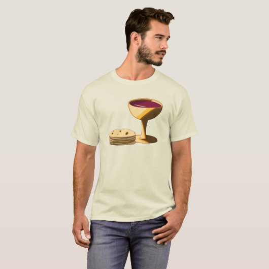 Ungesäuertes Brot und Wein Das letzte Abendessen O T-Shirt (Vorne ganz)
