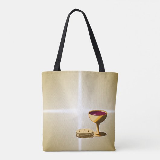 Ungesäuertes Brot und Wein Das letzte Abendessen O Tasche (Rückseite)