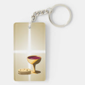 Ungesäuertes Brot und Wein Schlüsselanhänger (Rückseite)
