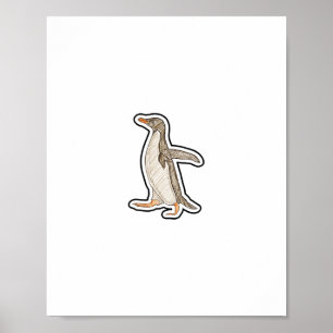 Ungeschickter Pinguin Poster