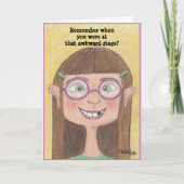 Ungeschicktes Bühne-Mädchen Karte (Vorderseite)