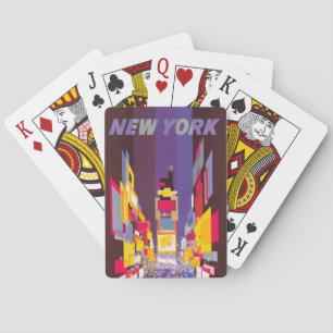 Ungeschnittene Vintage-Fotos von New York Alte äst Spielkarten