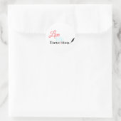 Ungeschriebener Aufkleber für das Leben (Tasche)