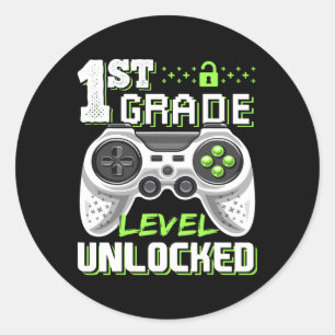 Ungesichertes Videospiel der 1. Klasse bis zur Sch Runder Aufkleber