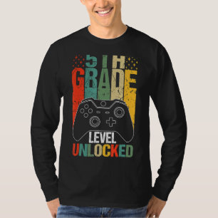 Ungesperrter Video-Gamer der 5. Stufe zurück zur S T-Shirt