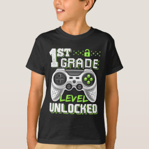 Ungesperrtes Videospiel der 1. Klasse bis zur Schu T-Shirt