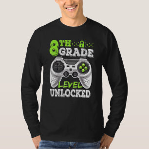 Ungesperrtes Videospiel der achten Stufe zurück zu T-Shirt