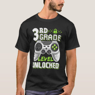 Ungesperrtes Videospiel der dritten Stufe zurück z T-Shirt