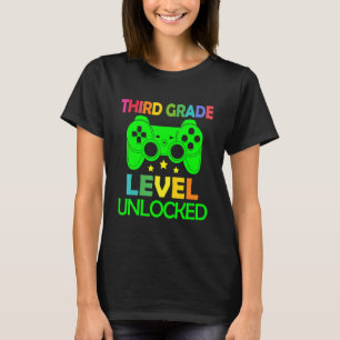 Ungesperrtes Videospiel der dritten Stufe zurück z T-Shirt