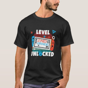 Ungesperrtes Videospiel der zweiten Stufe zurück z T-Shirt