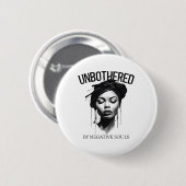 Ungestört durch negative Soule Black Women Queen J Button (Vorne & Hinten)
