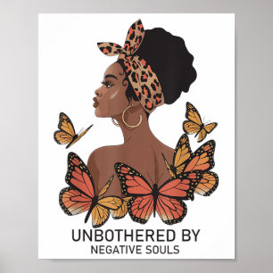 Ungestört von negativen Soulen Afro Black Girl But Poster