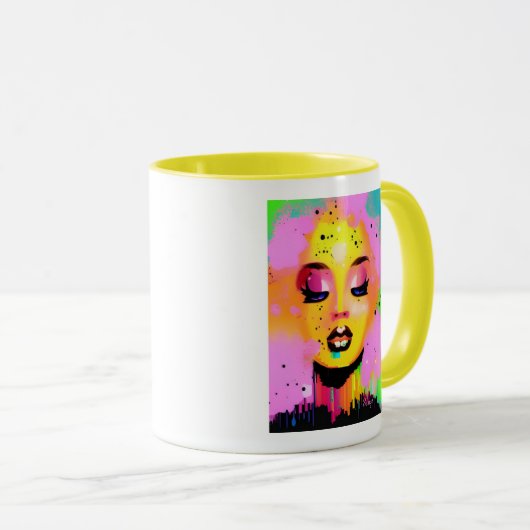 Ungestörte Abstrakte Kunst Tasse (VorderseiteRechts)