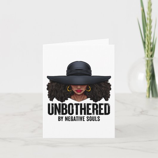 Ungestörte Sassy Black Queen African American Ladi Karte (Vorderseite)