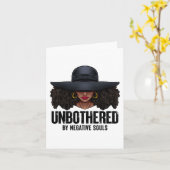 Ungestörte Sassy Black Queen African American Ladi Karte (Gelbe Blume)