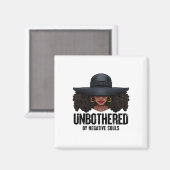 Ungestörte Sassy Black Queen African American Ladi Magnet (Vorderseite/Rückseite)