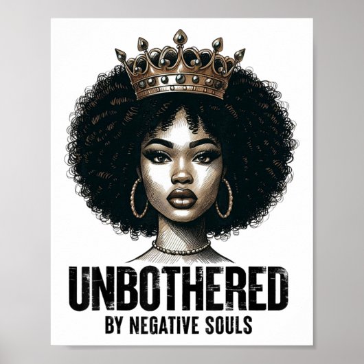 Ungestörte Sy Black Queen American Ladys Poster (Vorne)