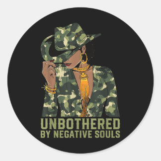 Ungestörter Western Black Cowgirl Camouflage Camou Runder Aufkleber
