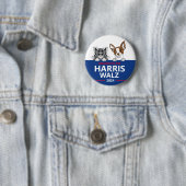 Ungeteilte Haustiere für Harris Walz Button (Beispiel)