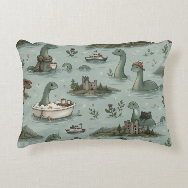 Ungetüm von Loch Ness  Dekokissen (Vorderseite)