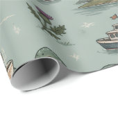 Ungetüm von Loch Ness  Geschenkpapier (Rolleneckpunkt)