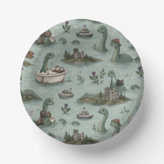 Ungetüm von Loch Ness  Pappteller (Vorderseite)