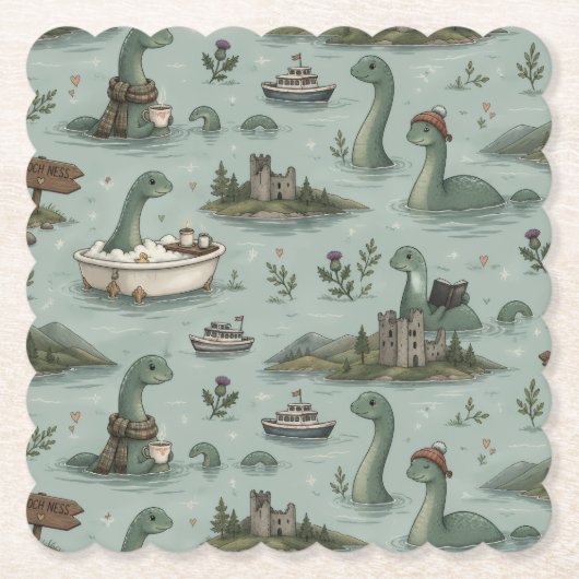 Ungetüm von Loch Ness  Untersetzer (Vorderseite)