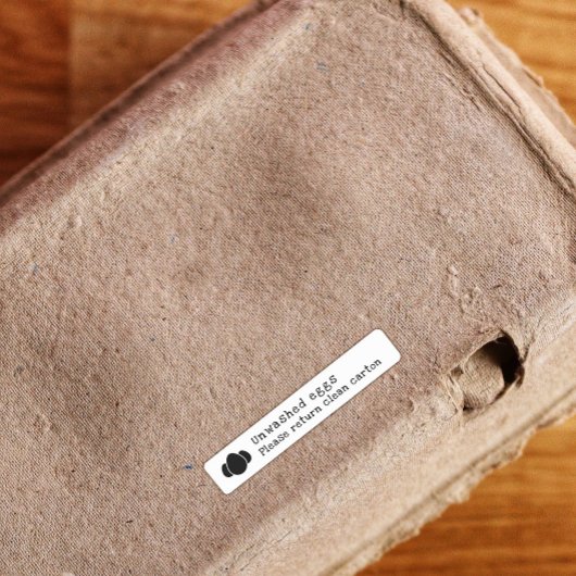 Ungewaschene Eier Rückgabekarton Waschbare Aufkleb Etiketten