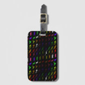 Ungewöhnlich cooler Regenbogen bunt niedlicher Din Gepäckanhänger (Vorderseite Vertikal)