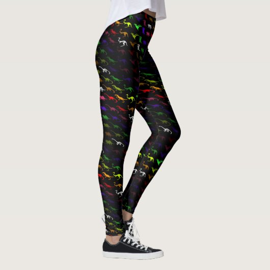Ungewöhnlich cooler Regenbogen bunt niedlicher Din Leggings (Rechts)